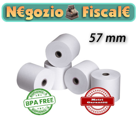 Rotoli Termici per registratore di cassa ( Larghezza 57 mm )